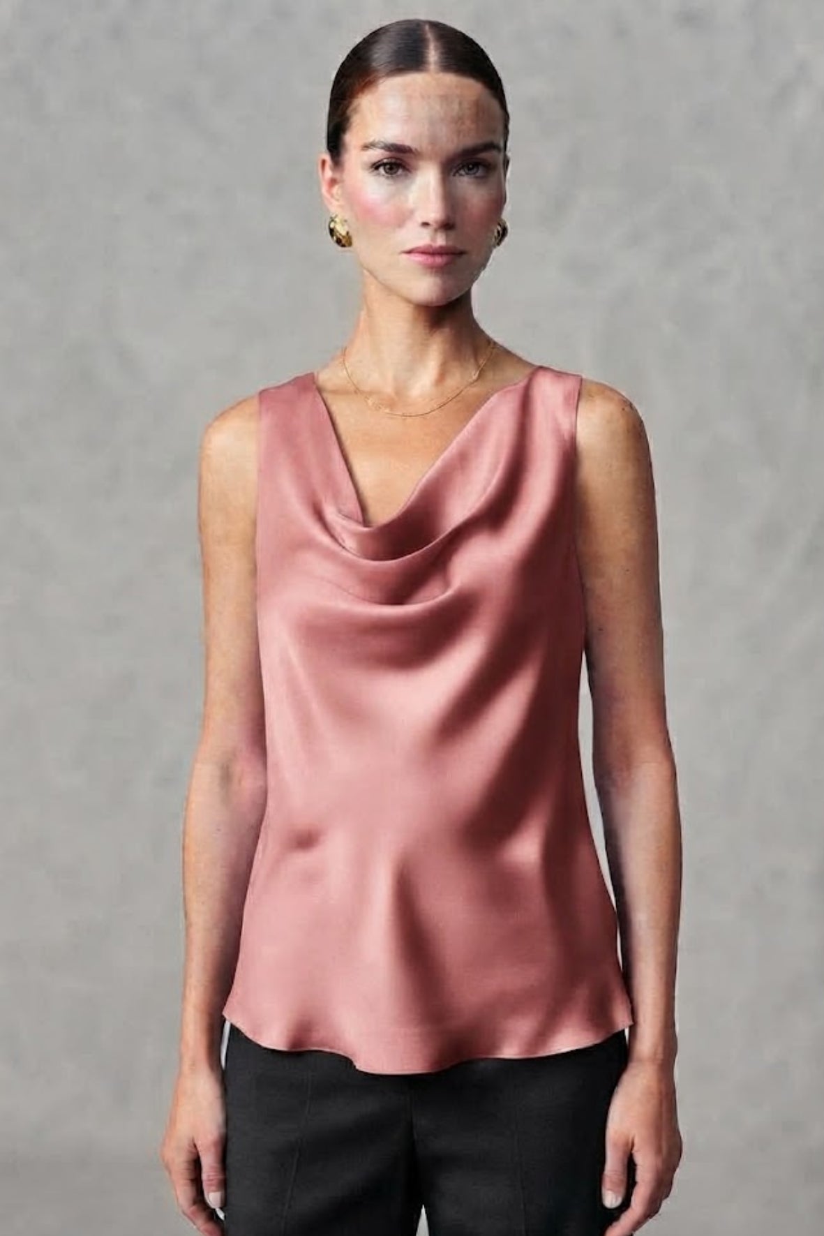 Top canotta con scollo sceso ROMI2174A27 CIPOLLA MARICLA 