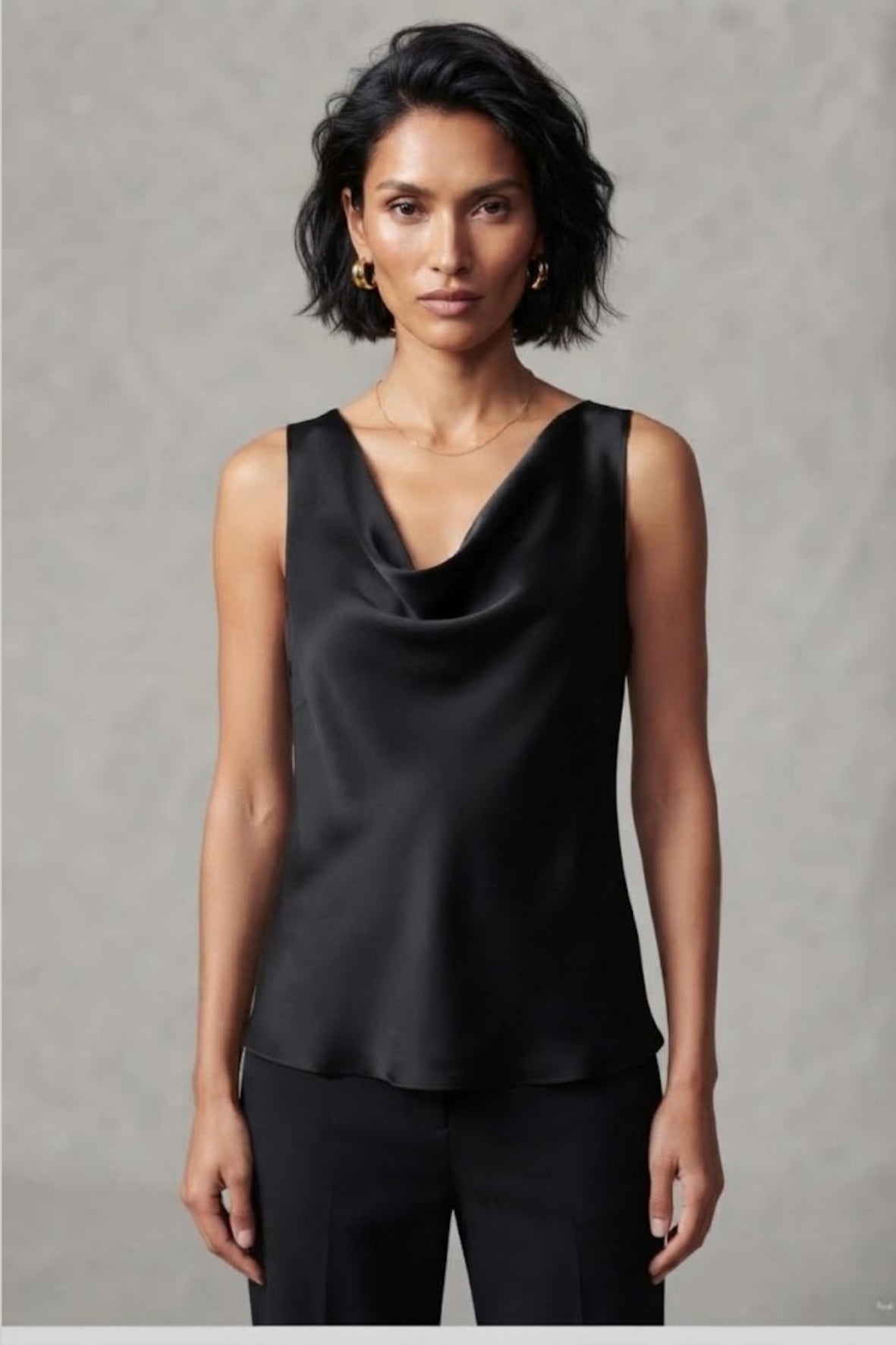 Top canotta con scollo sceso ROMI2174A27 NERO MARICLA 