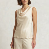 Top canotta con scollo sceso ROMI2174A27 PANNA MARICLA 