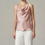 Top canotta con scollo sceso ROMI2174A27 ROSA MARICLA 