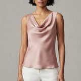 Top canotta con scollo sceso ROMI2174A27 ROSA MARICLA 