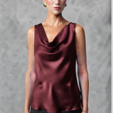 Top canotta con scollo sceso ROMI2174A27 VINO MARICLA 
