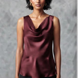 Top canotta con scollo sceso ROMI2174A27 VINO MARICLA 