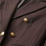 tailleur doppio petto gessato ROMI4223 MORO MARICLA 