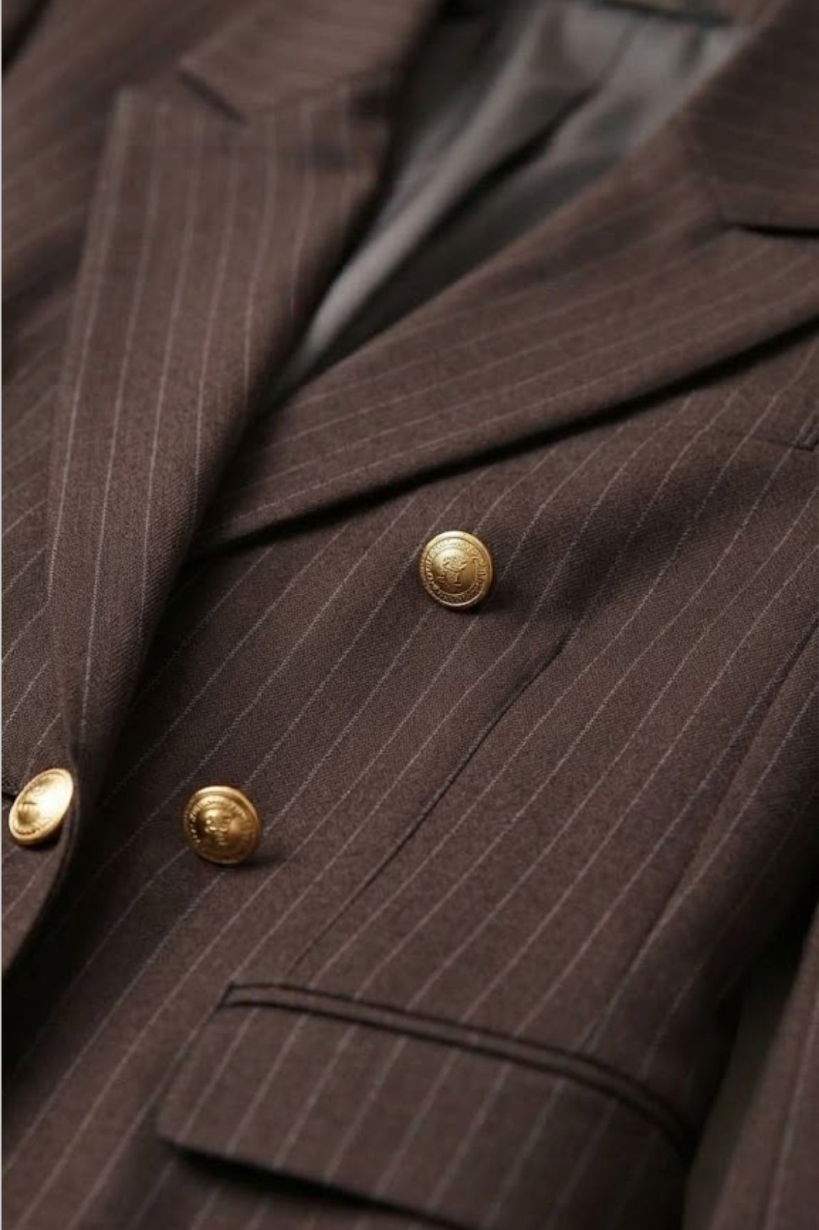 tailleur doppio petto gessato ROMI4223 MORO MARICLA 