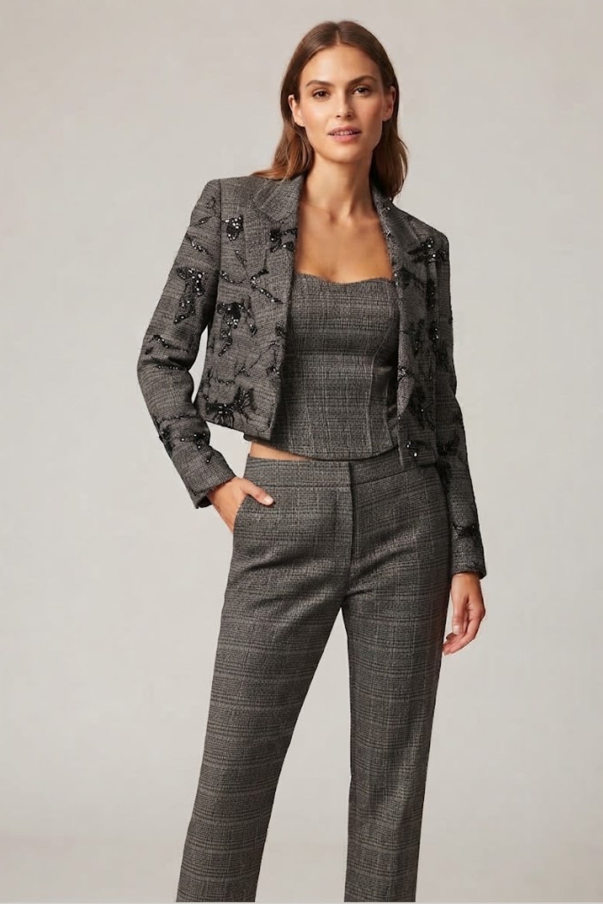 Tailleur 3 Pezzi con corpetto SH940TP MORO SHARON 