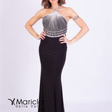 Abito lungo strass JC34119 NERO MARICLA ELEGANCE 