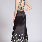 Gonnellone con corpetto ricamato<BR/> JC33647 NERO MARICLA ELEGANCE 