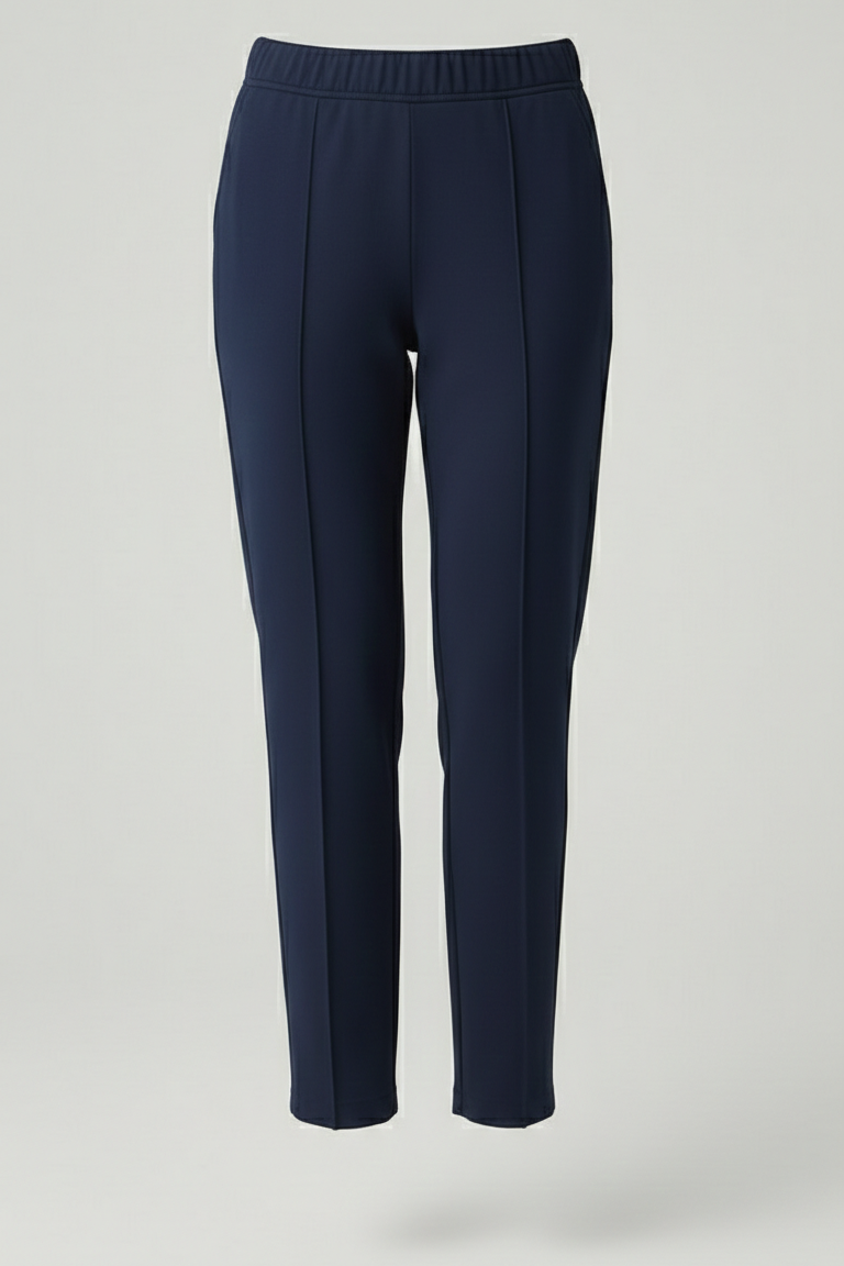 Pantalone Jogger Urban-Chic con Nervatura Frontale CF22111 BLU CARLA FERRONI 