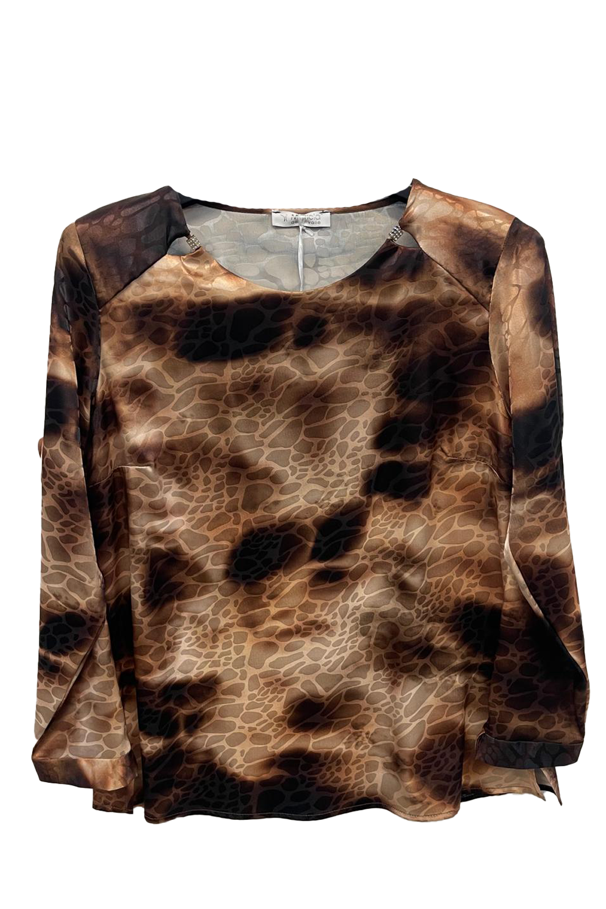 maglia fantasia accesorio collo DB10624 MORO MARICLA 