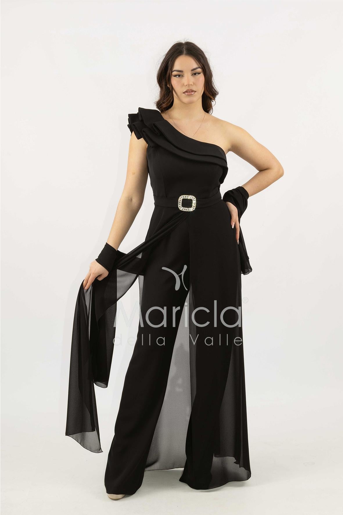 tuta monospalla rouche SH903TU NERO SHARON 
