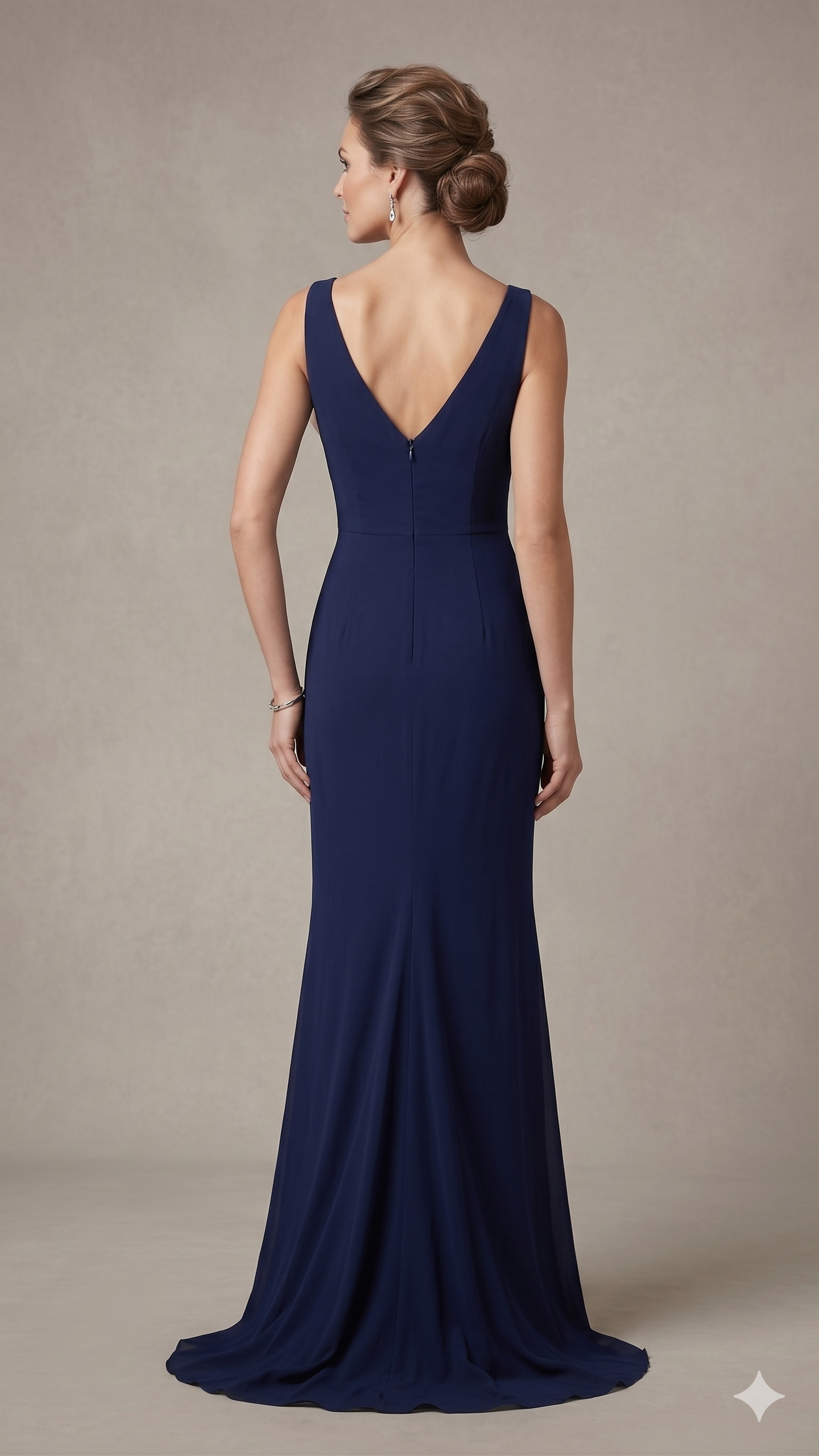 abito con fiocco bicolore ALC16 BLU MARICLA ELEGANCE 