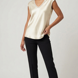 canotta punta strass DB10915 CREMA MARICLA 