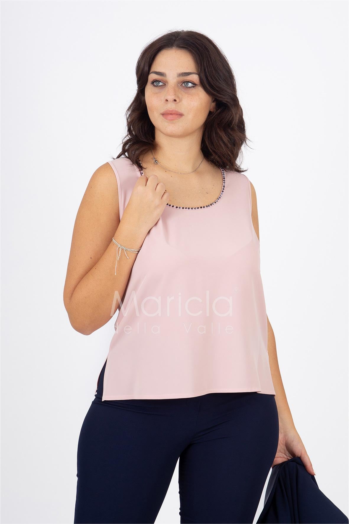 tailleur 3pz ricamo PF400TP BLU PAOLA FORTI 