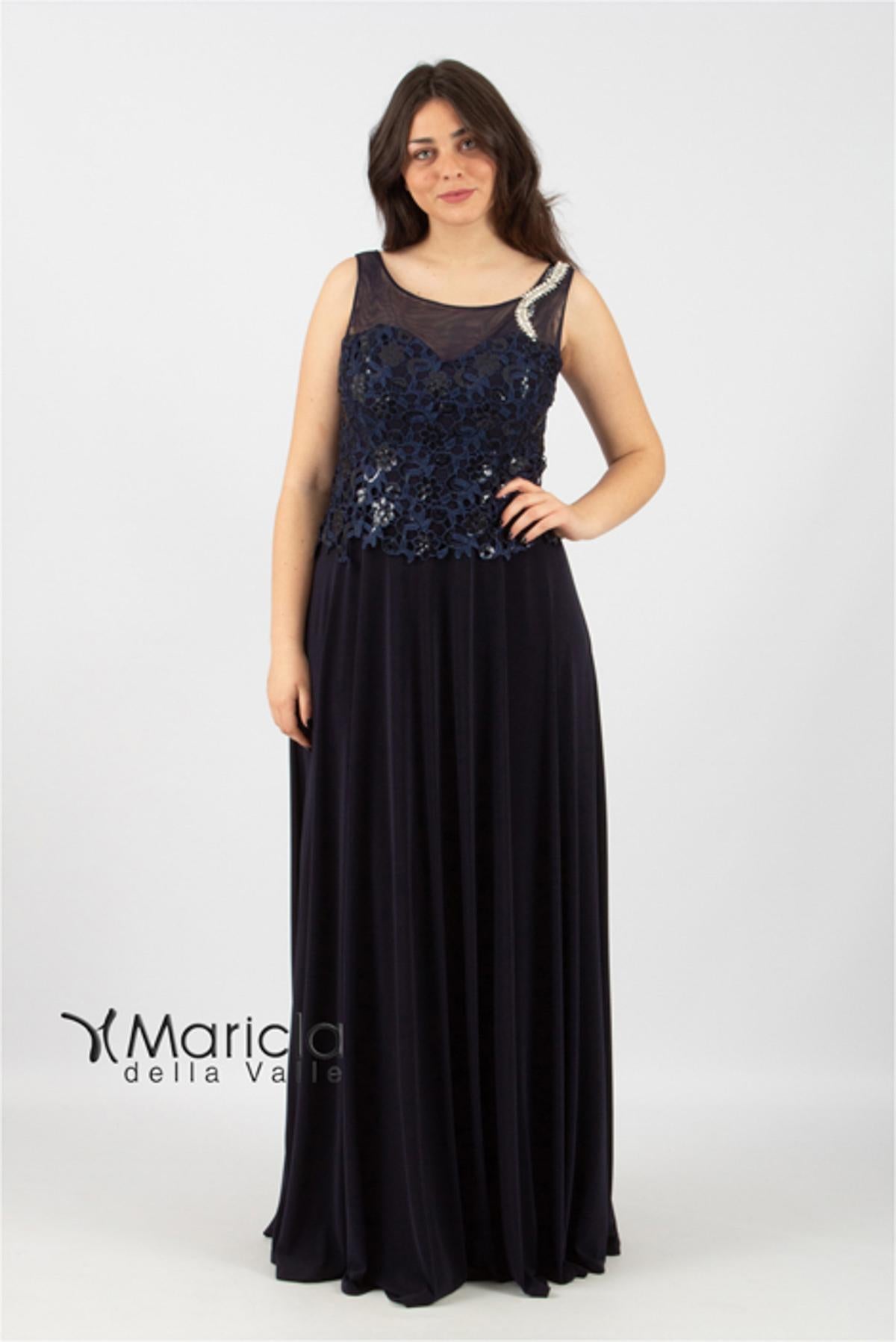 Abito con ricamo MARICLA81AB BLU MARICLA ELEGANCE 