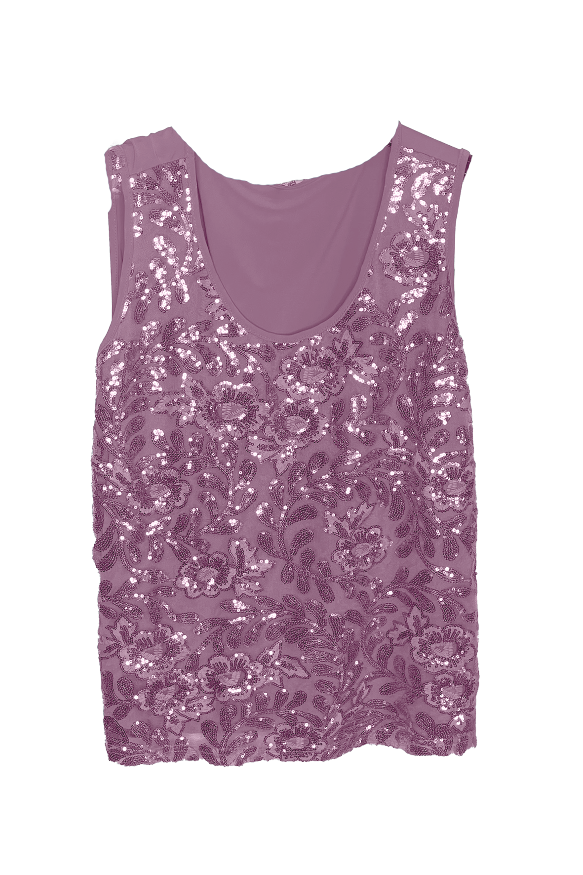 canotta spalla larga paiette DB10327 ROSA MARICLA 