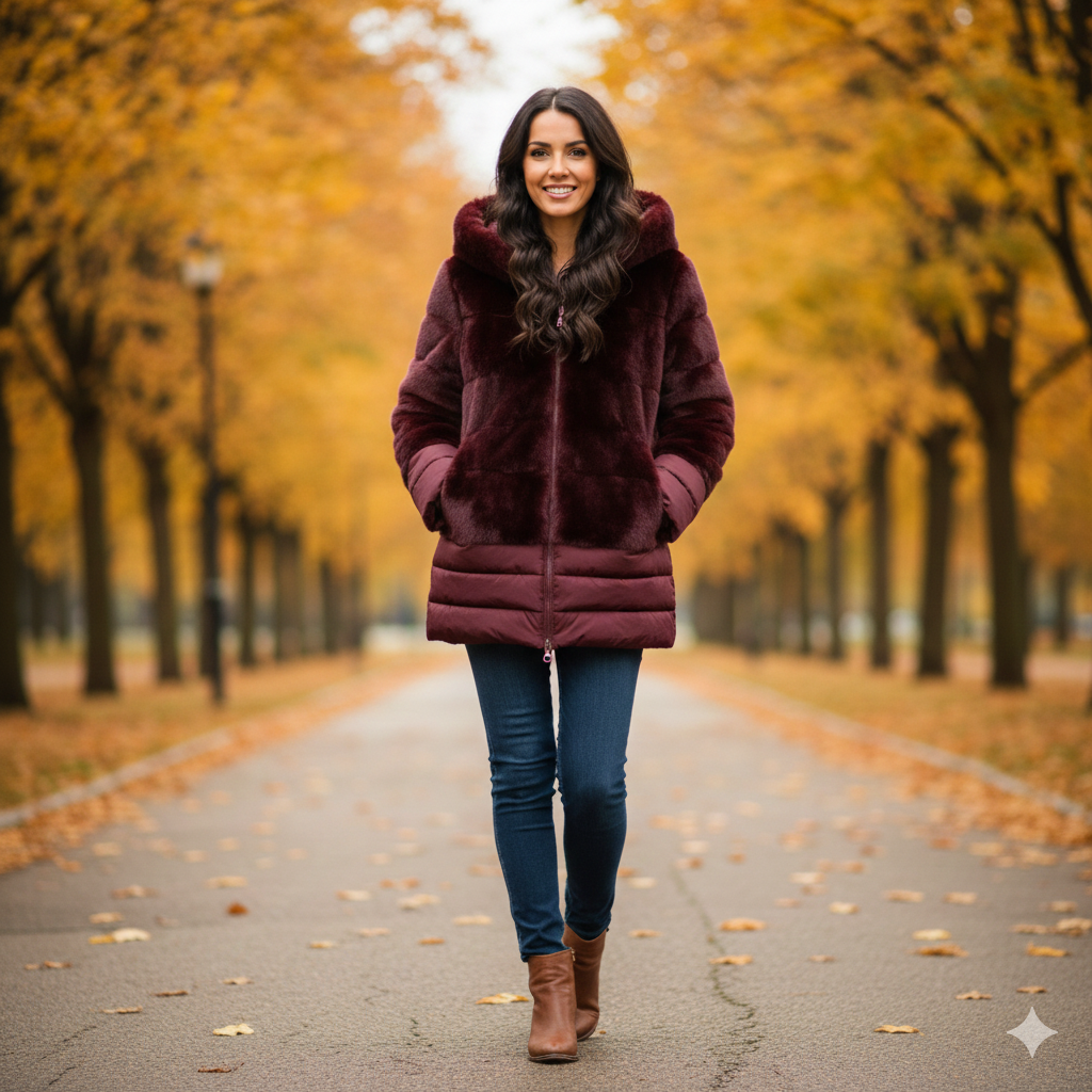 giaccone pelliccia e piumino EC25927 AMARONE MARICLA 