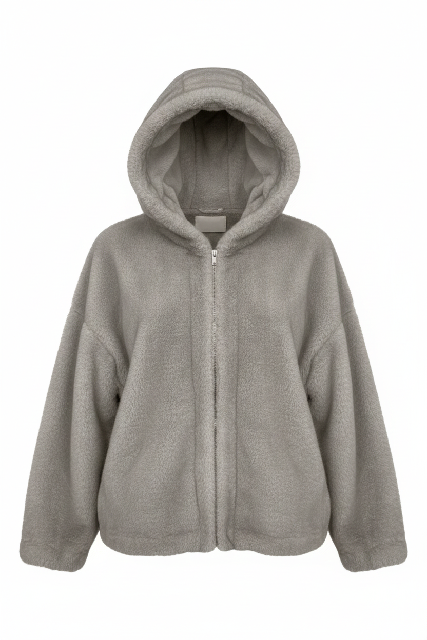 Giaccone in Pelliccia Ecologica oversize AZ6850 GRIGIO MARICLA 