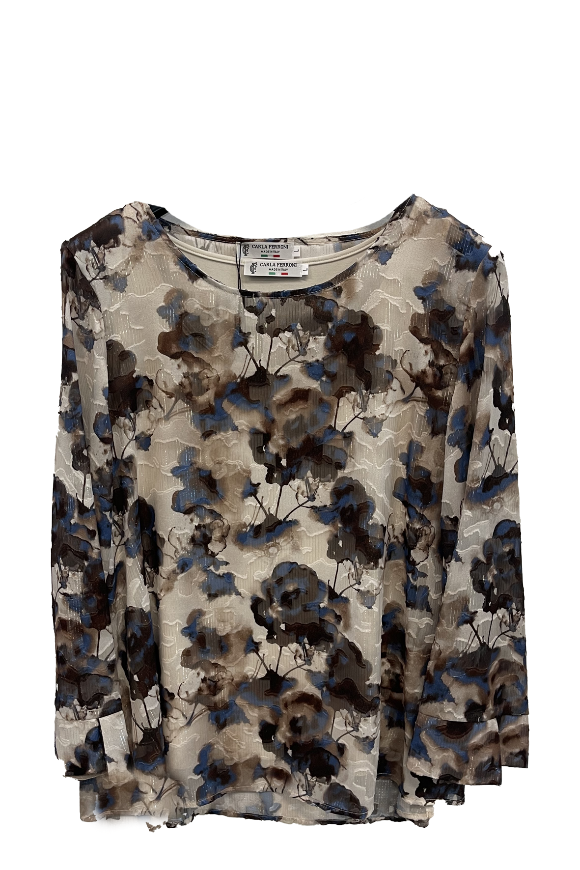 Maglia casacca  fantasia doppiata CF50029 BEIGE MARICLA 