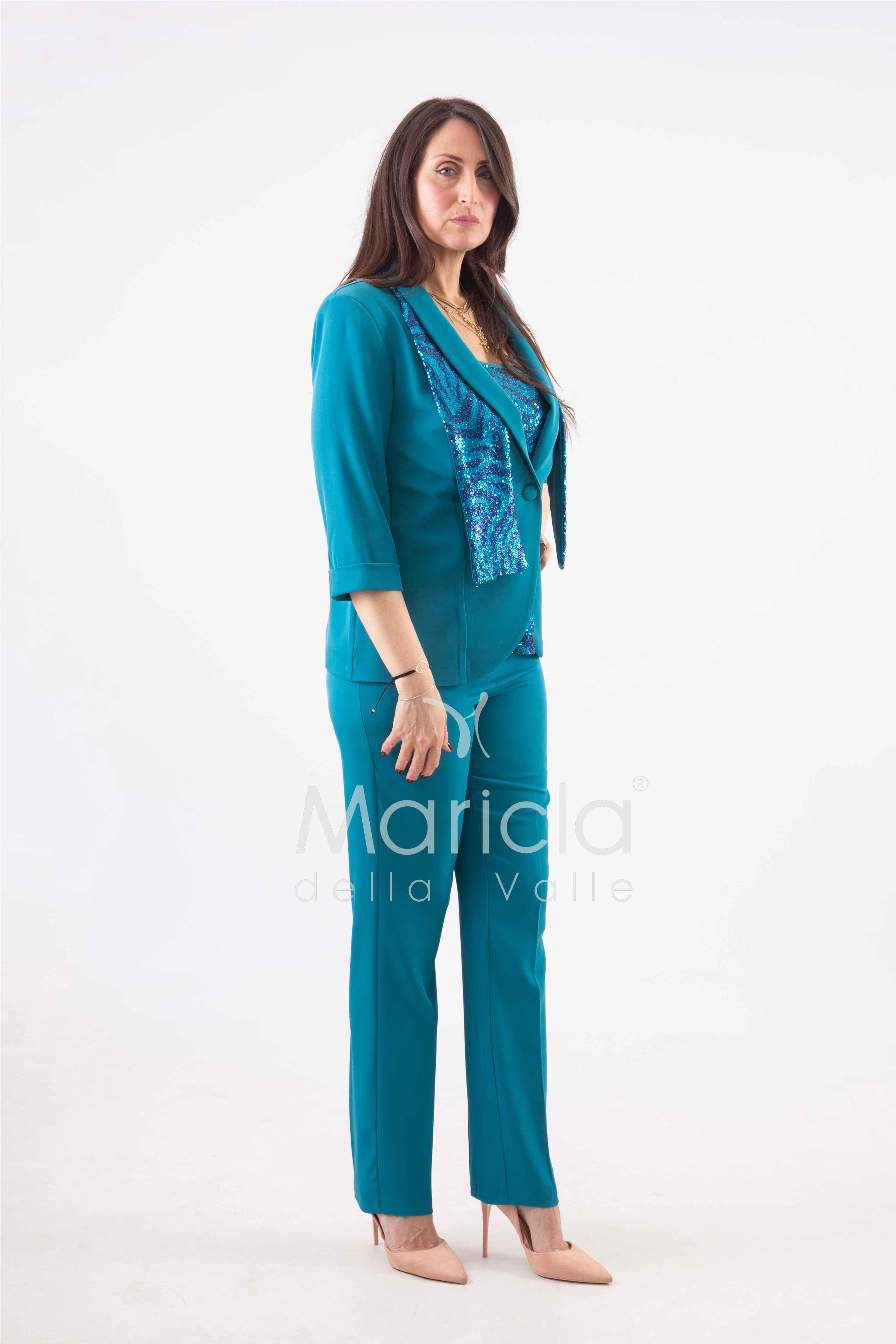 tailleur 4 pezzi GILDA PETROLIO JANE 