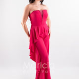 tuta con baschina PF108 FUCSIA PAOLA FORTI 