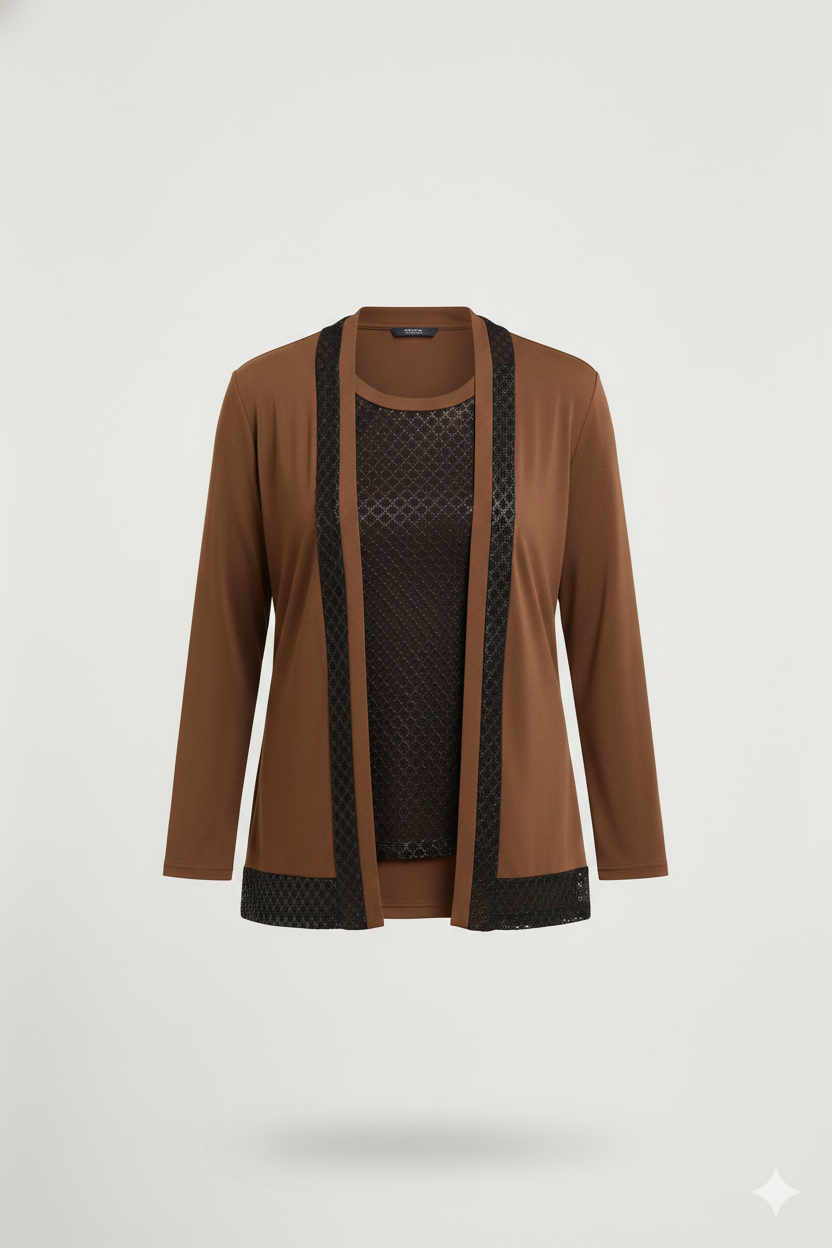 Twin set a rombi RF1085 TABACCO MARICLA 