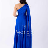 abito lungo fiore chiffon FI7401 ROYAL MARICLA ELEGANCE 