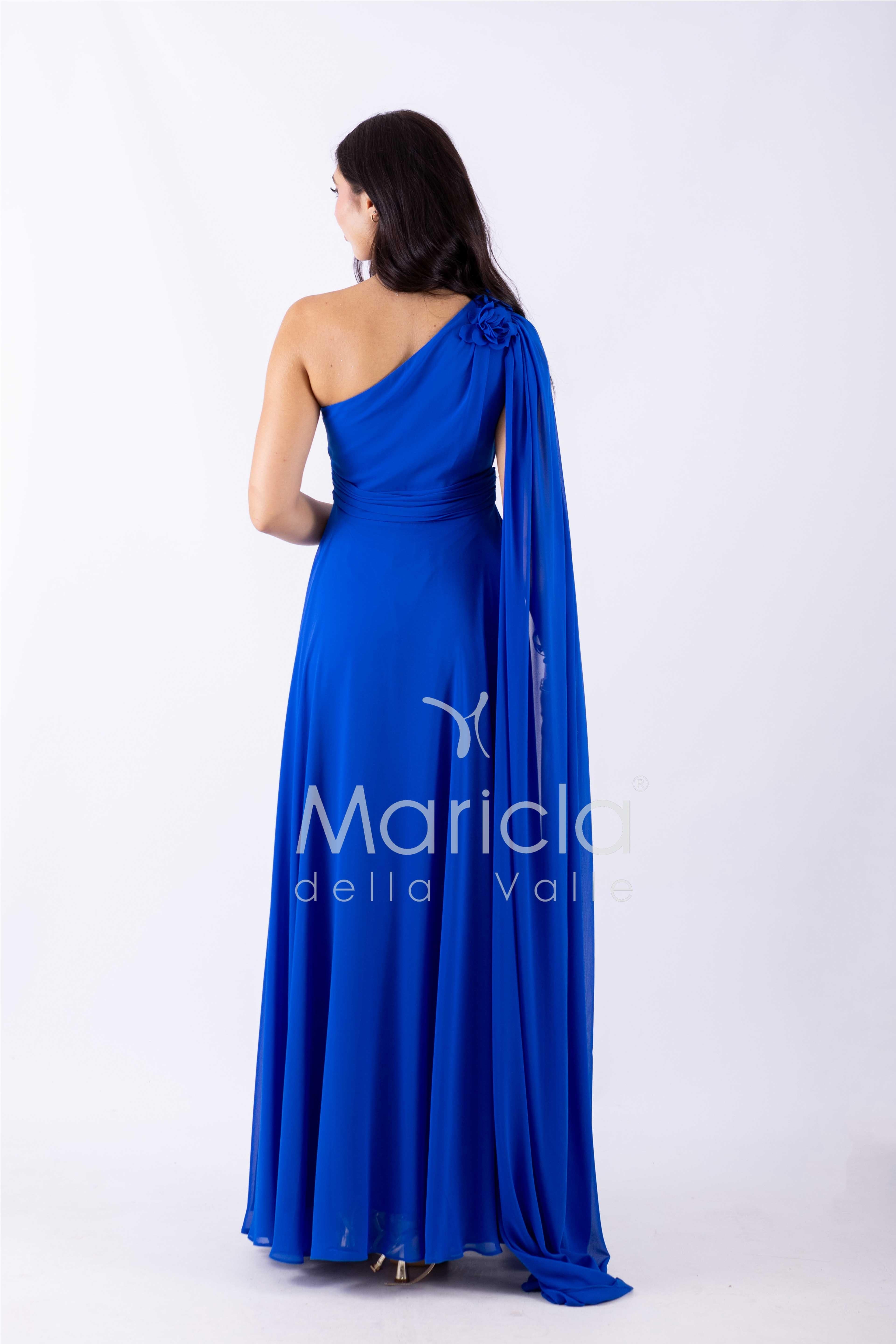 abito lungo fiore chiffon FI7401 ROYAL MARICLA ELEGANCE 