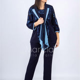 3 pz giacca paiette SH3010 BLU SHARON 