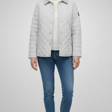 Giacca trapunta con collo in velluto EC2467 GHIACCIO MARICLA 