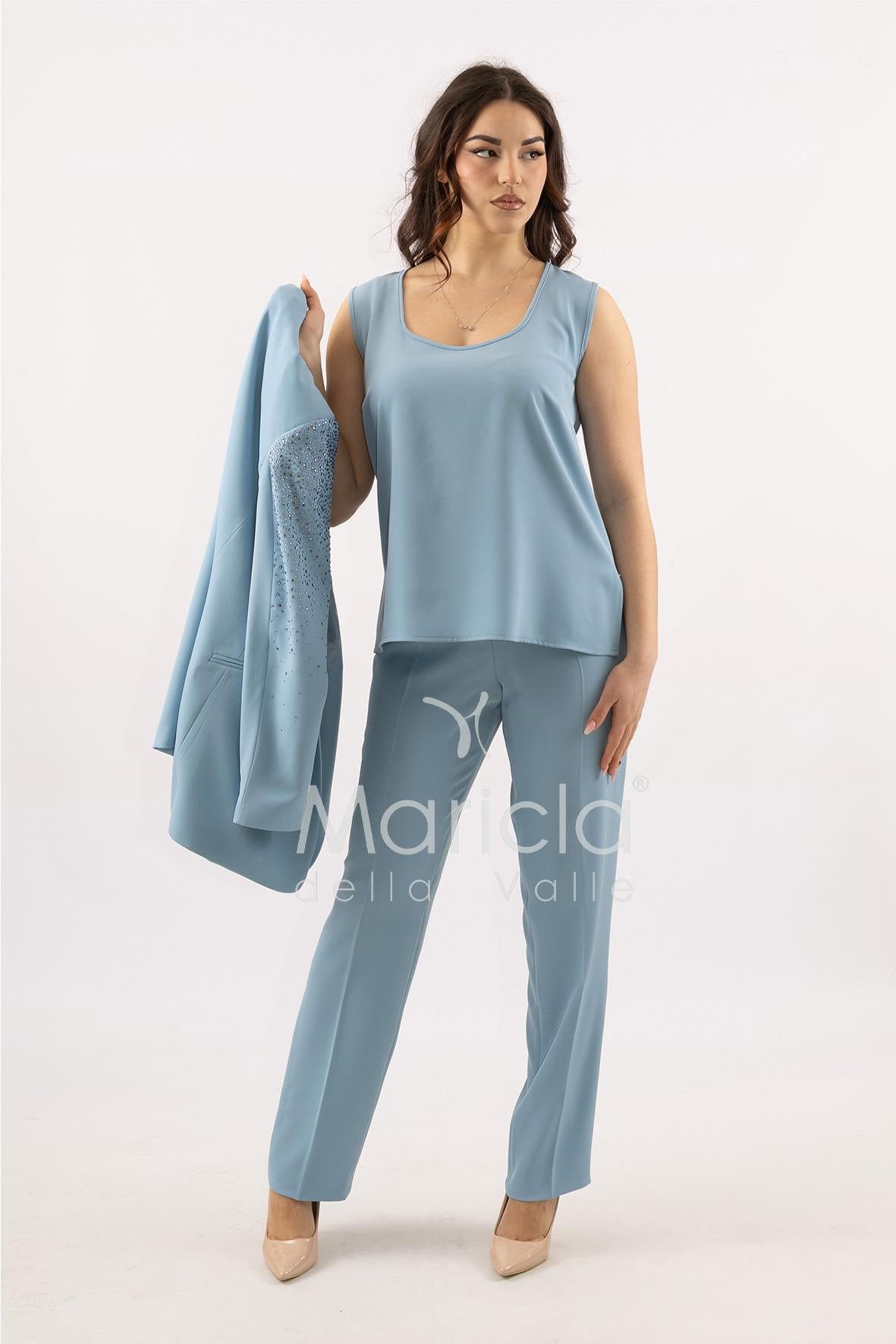 Tailleur Completo 3 pezzi in strass SH728TP POLVERE SHARON 