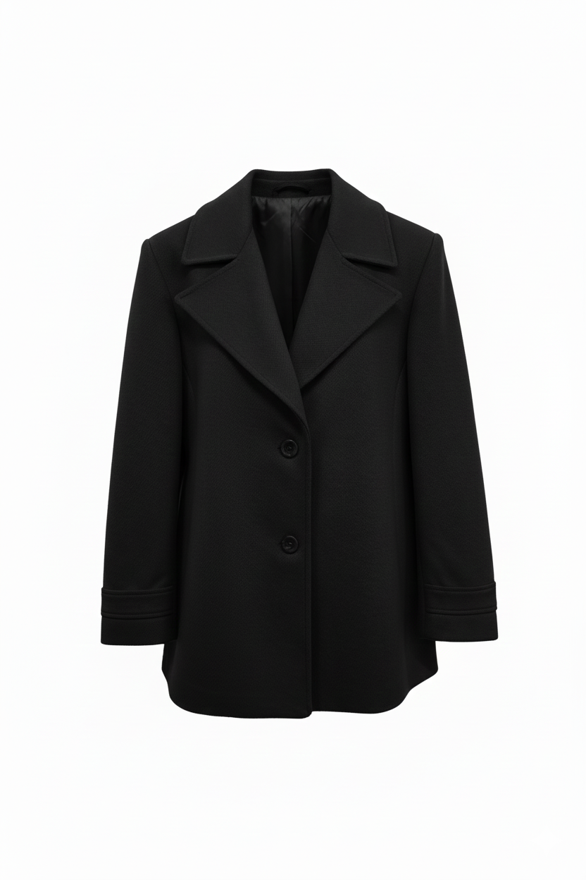 cappotto medio con martingana ROMI2726 NERO MARICLA 