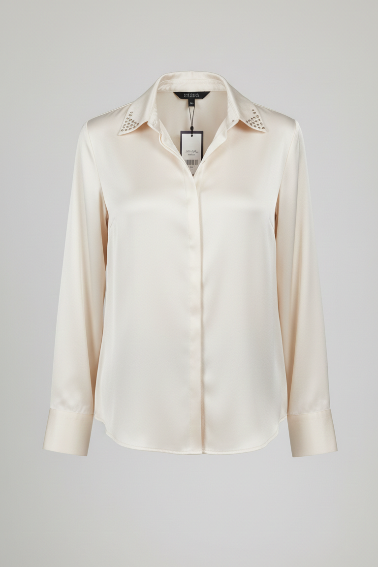 Camicia in Satin di raso luminous ROMI2752 CREMA MARICLA 