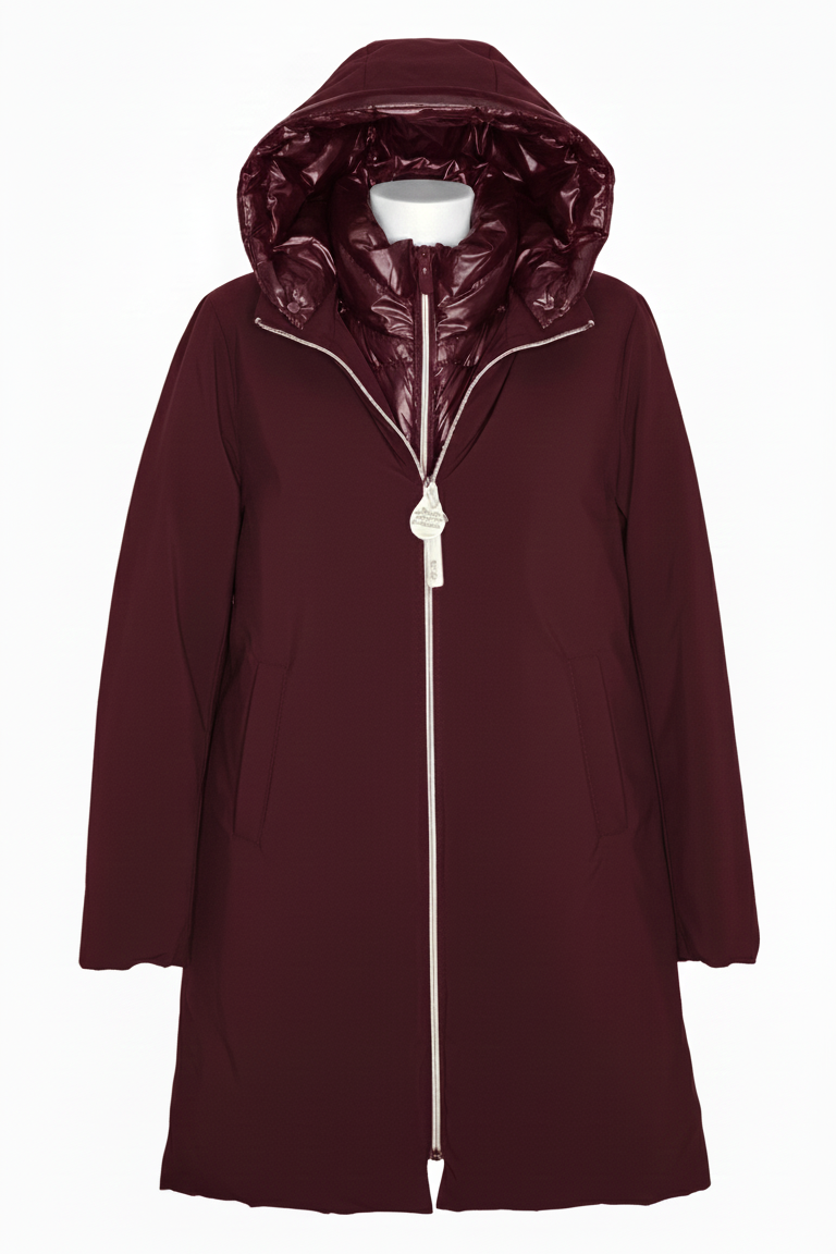 giaccone spalmato con gilet trapunta LIN3403 AMARONE LINDAS 