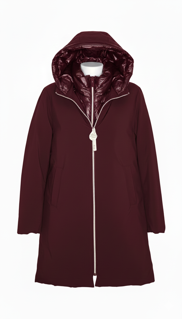 giaccone spalmato con gilet trapunta LIN3403 AMARONE LINDAS 