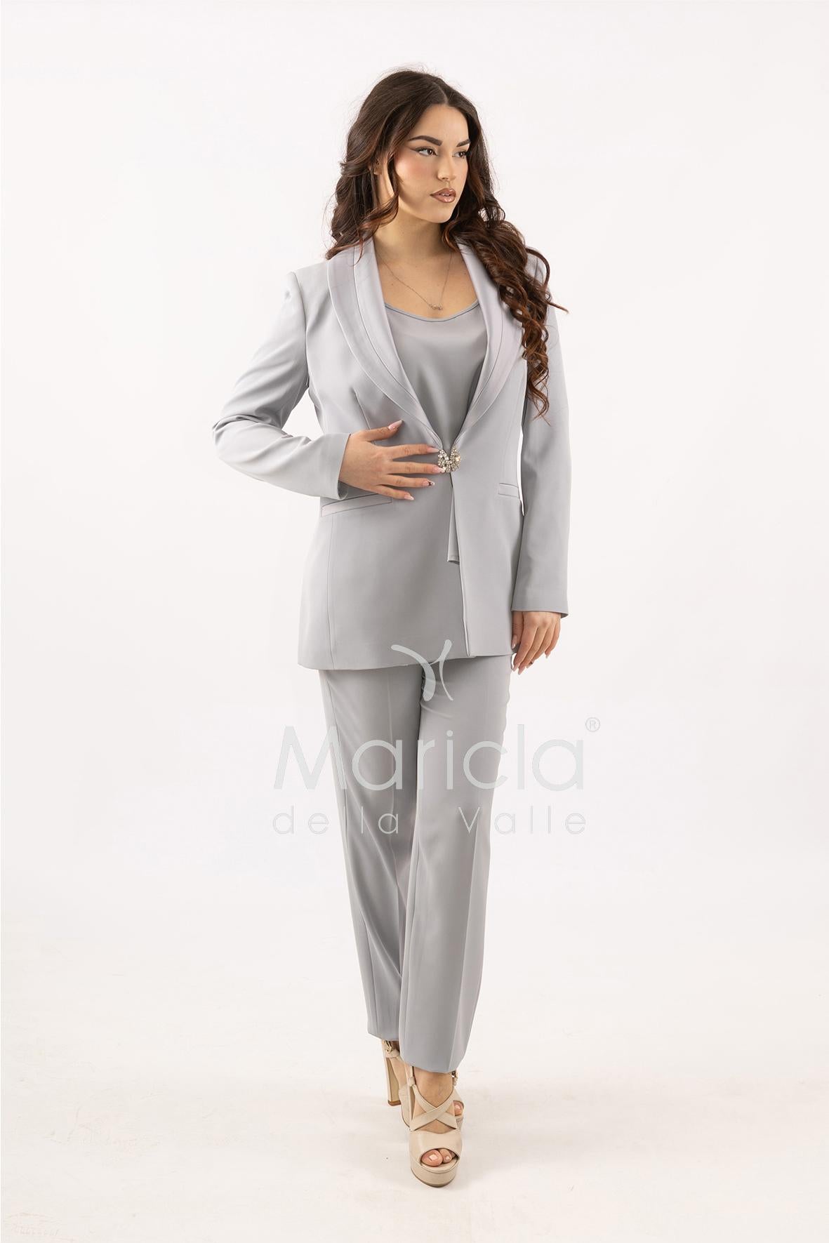 Tailleur smoking Completo 3 pezzi SH726TP PERLA SHARON 