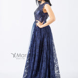 Abito in pizzo ANT1811 BLU ANTILLE ELEGANCE 