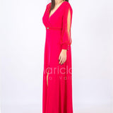 abito manica lunga PF607 FUXIA PAOLA FORTI 