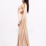 Abito sirena lungo con spacco ANT03JKN NUDE ANTILLE ELEGANCE 
