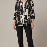 tailleur 3 pz giacca fantasia GRILLO NERO MARICLA 