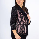 Completo 3 pezzi Ricamato. PF414 NERO PAOLA FORTI 