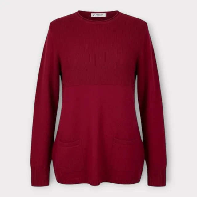 Maglia 100% lana nido d'ape CF4385 AMARONE CARLA FERRONI 