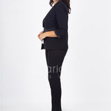 tailleur 3pz ricamo PF400TP NERO/BIANCO PAOLA FORTI 