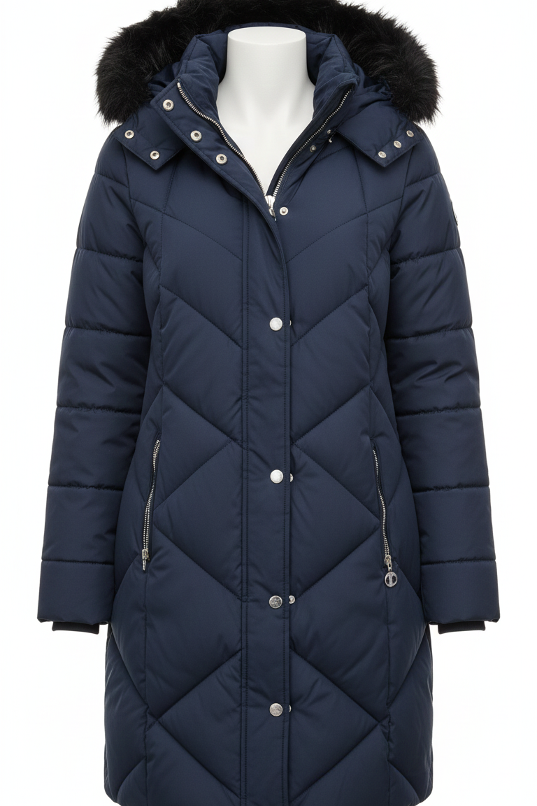 giaccone lungo bottoni laterali AGATA BLU MARICLA 