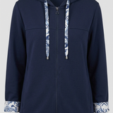 Felpa con Zip e Dettagli a Fantasia GR1980 BLU MARICLA 