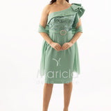 abito midi corpetto strass monospalla SH865AC MENTA SHARON 