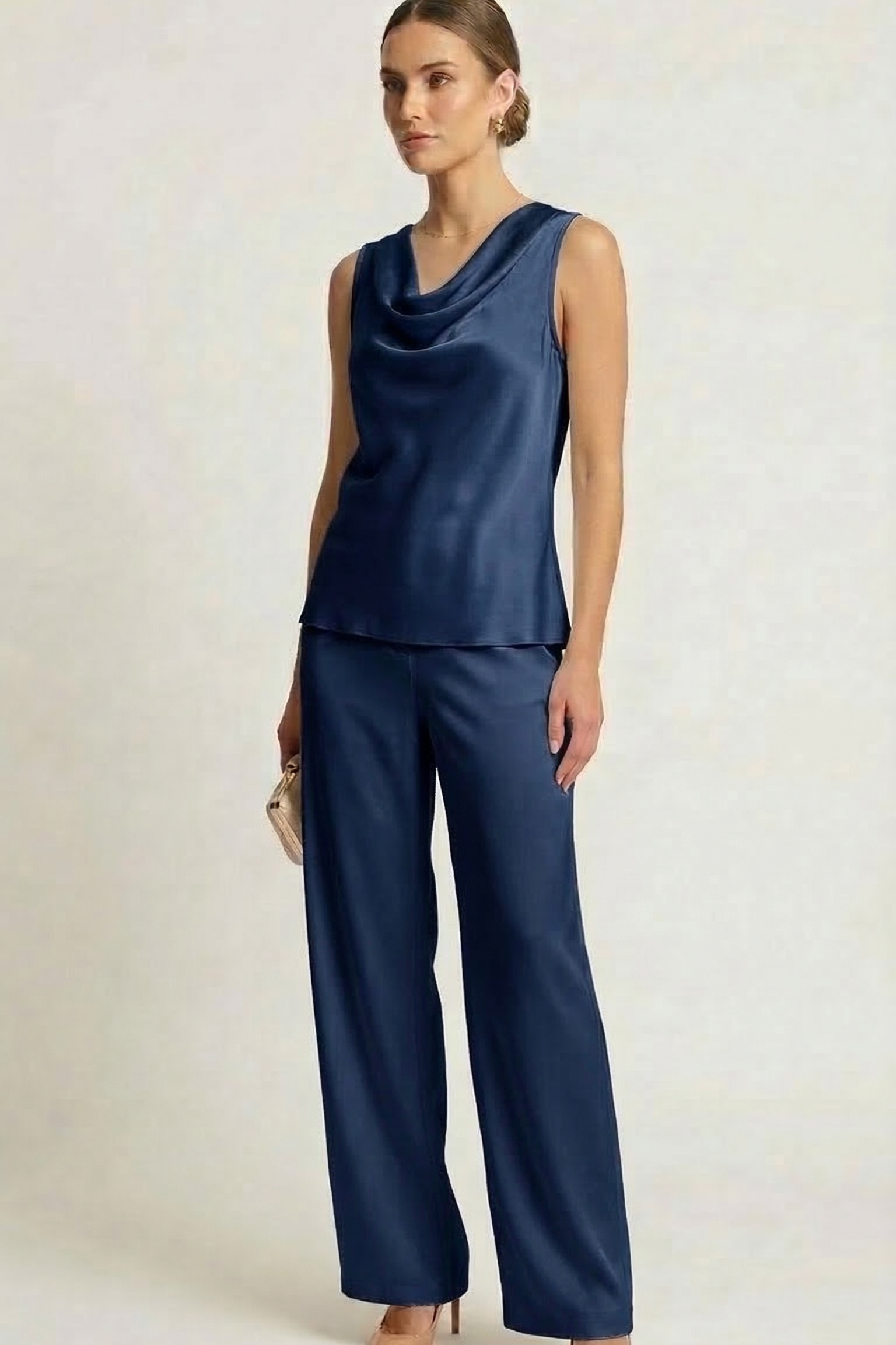 Top con scollo sceso ROMI2174 BLU MARICLA 