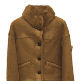 Giaccone EcoMontone Medio con Collo in pelliccia LIN3414 TABACCO LINDAS 