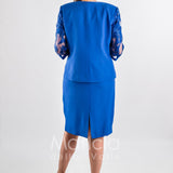 tubino con giacca ricamo PF312 ROYAL PAOLA FORTI 