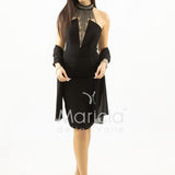 abito midi collana strass SH815AC NERO SHARON 